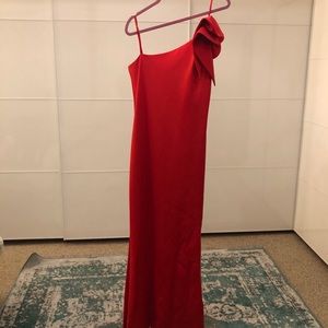 Spanish Flamenco Rose Red Gown